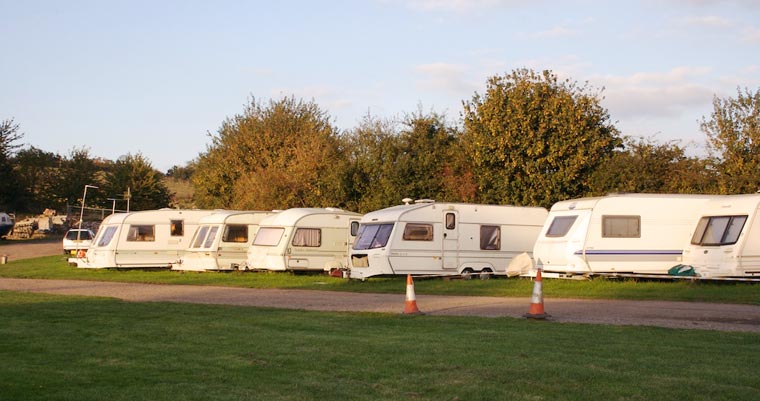 Camping and caravan pitches available at Redhill Marina